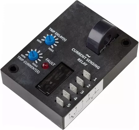 Macromatic CUH20A1BD Under Current Sensing Relay, 2-20A, 0.5-50 Sec, 240V, 1 Sec Delay