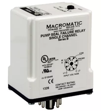 Macromatic SFP120C100 Dual Channel 120V 4.7K to 100K Pump Seal Failure Relay