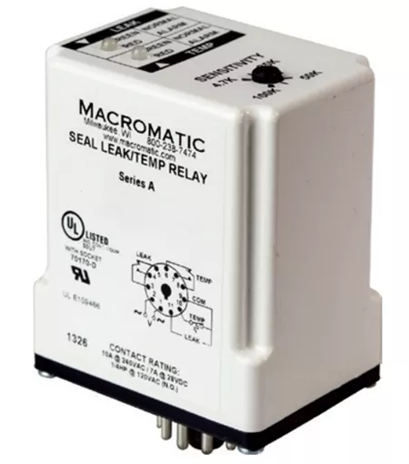 Macromatic TCP2G100 Over Temperature & Seal Leak Relay, 120V, 4.7K to 100K, Automatic Reset