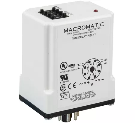 Macromatic TD-70826 Time Delay Relay, Flasher OFF, 12V, Digital Set