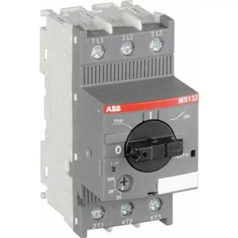 Manual Motor Protector, 6.30 – 10.00 FLA., MS132, Rotary, 600VAC Rated By ABB MS132-10