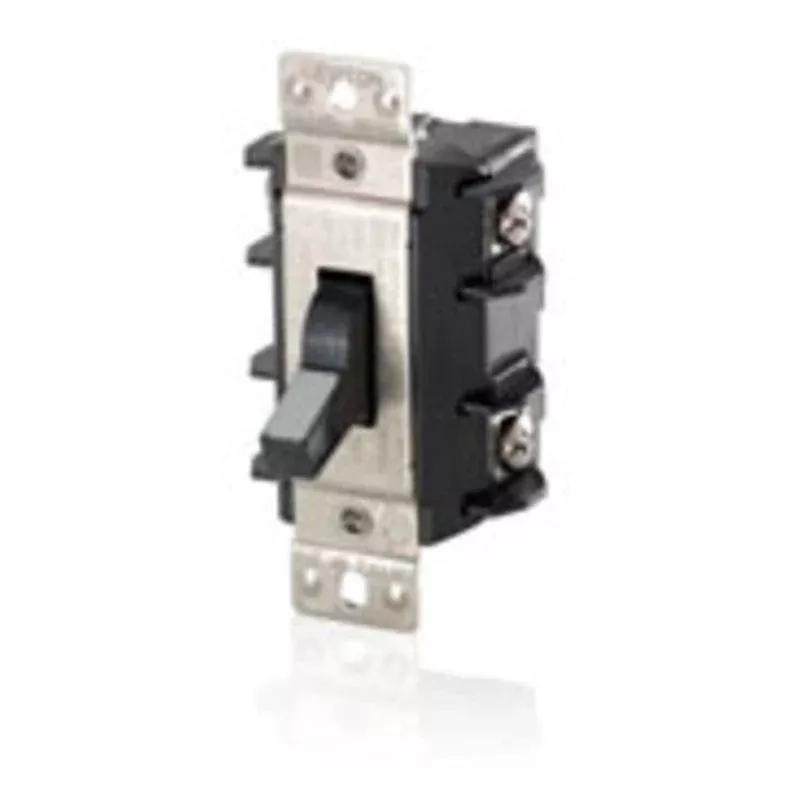 Manual Motor Switch, 30A, 600VAC, Toggle Style, 2P, BlackBy Leviton MS302-DS