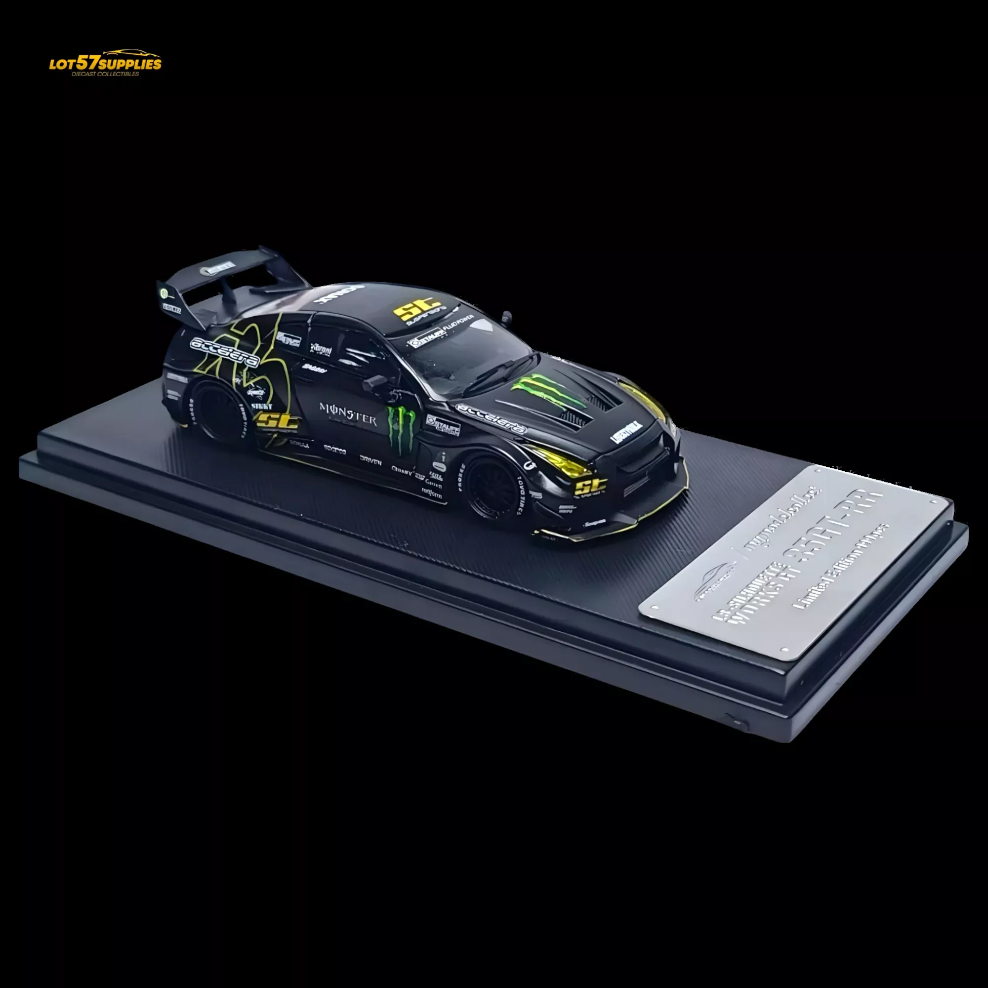 MC Nissan Skyline R35 GTR GT Matte Black Monster 1:64