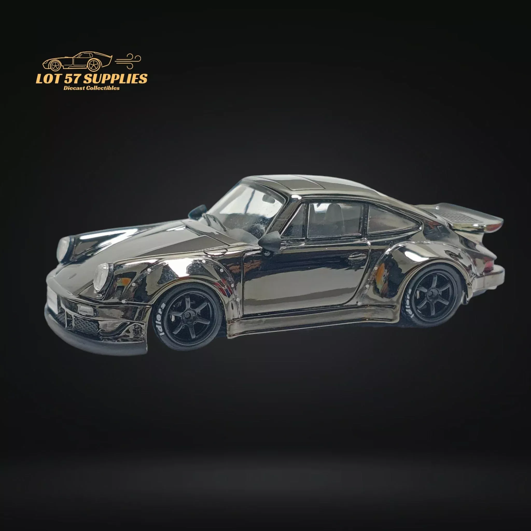MC Porsche RWB 930 Chrome Gunmetal Gray 1:64