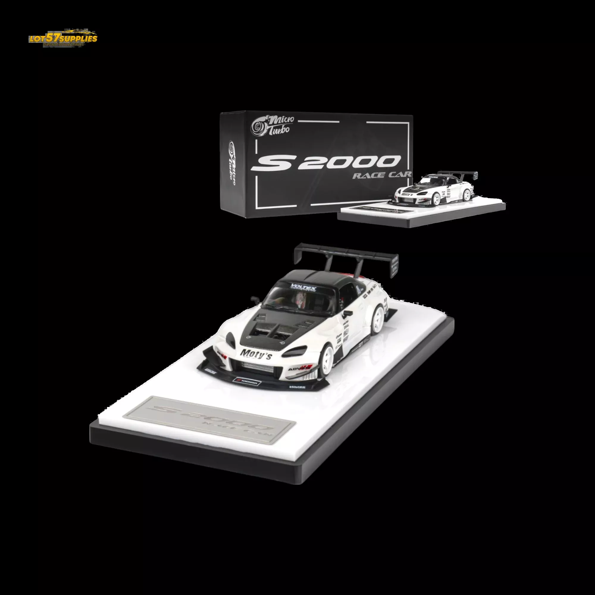 MicroTurbo Honda S2000 Metallic White 1:64