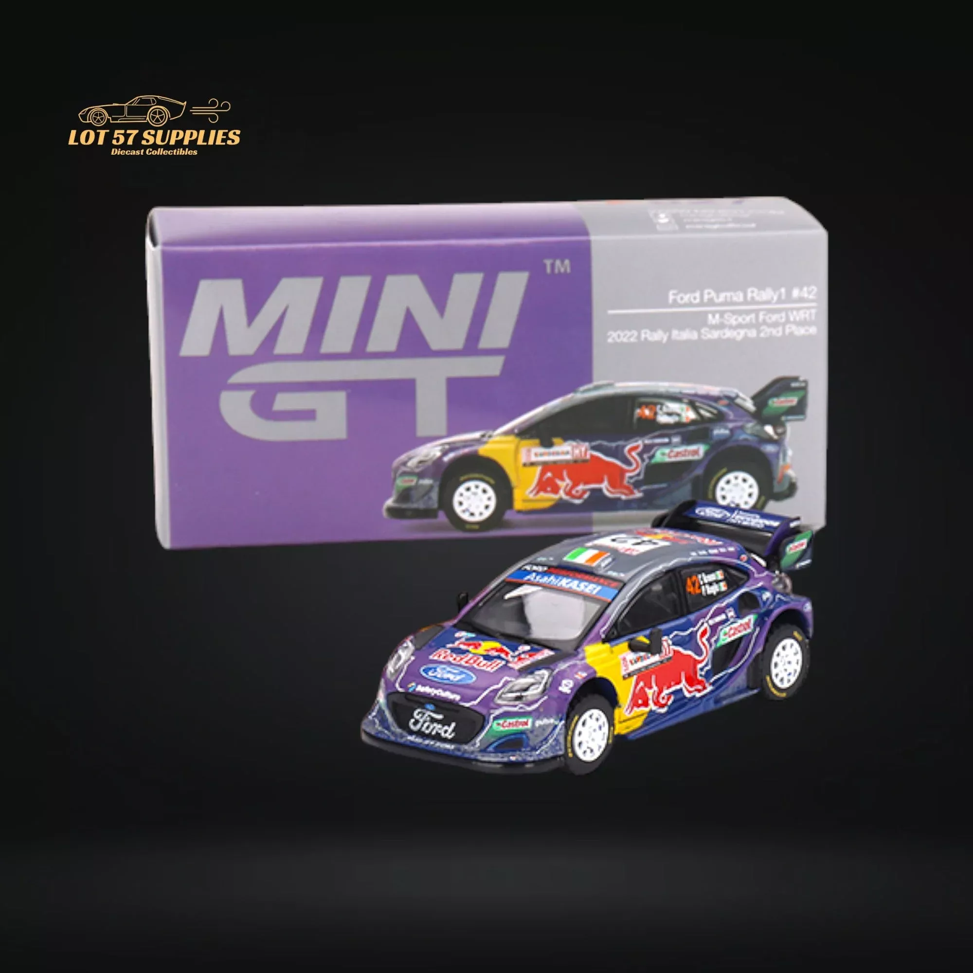 Mini-GT Ford Puma Rally1 #42 M-Sport Ford WRT 2022 1:64