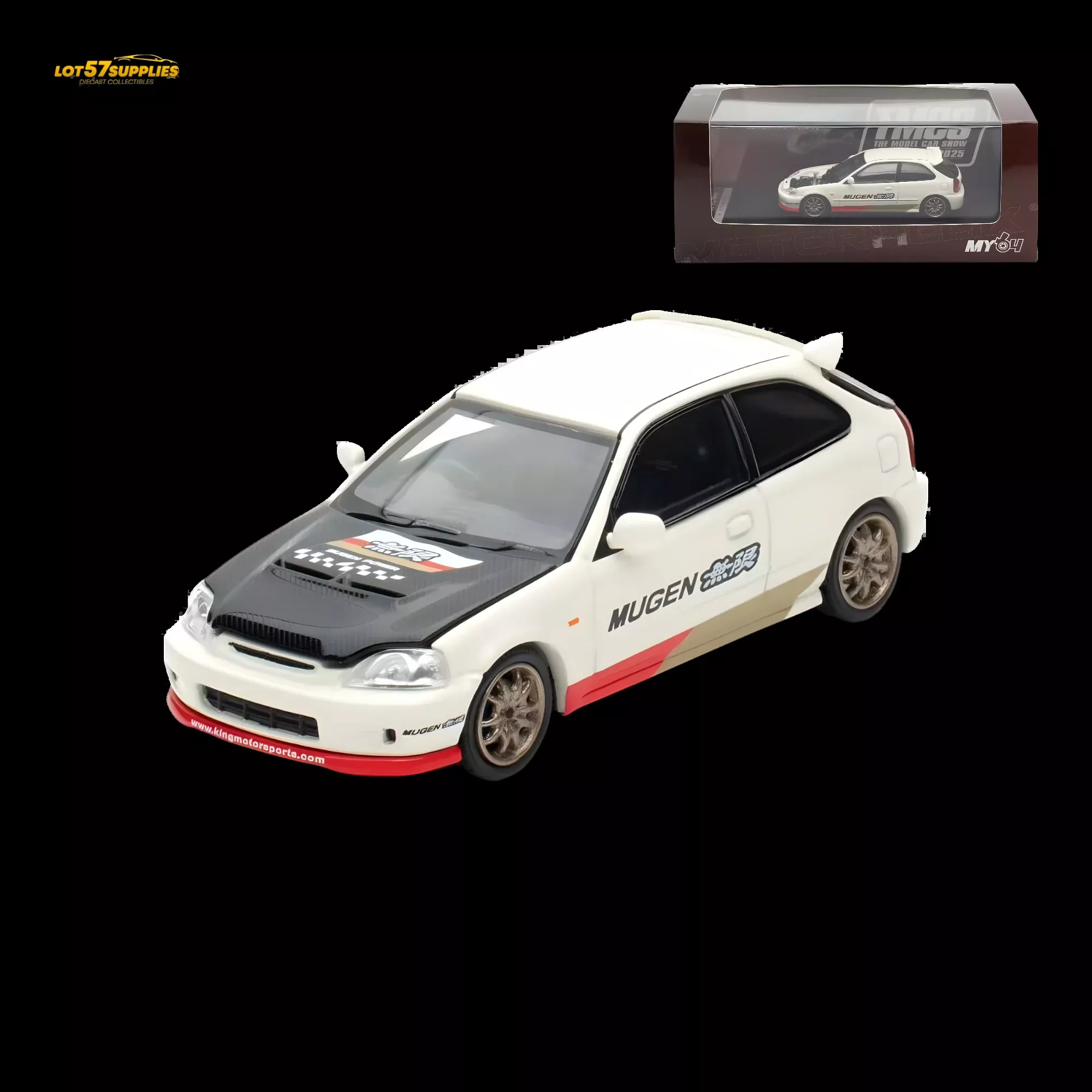 MOTORHELIX Honda Civic EK9 MUGEN White 1:64