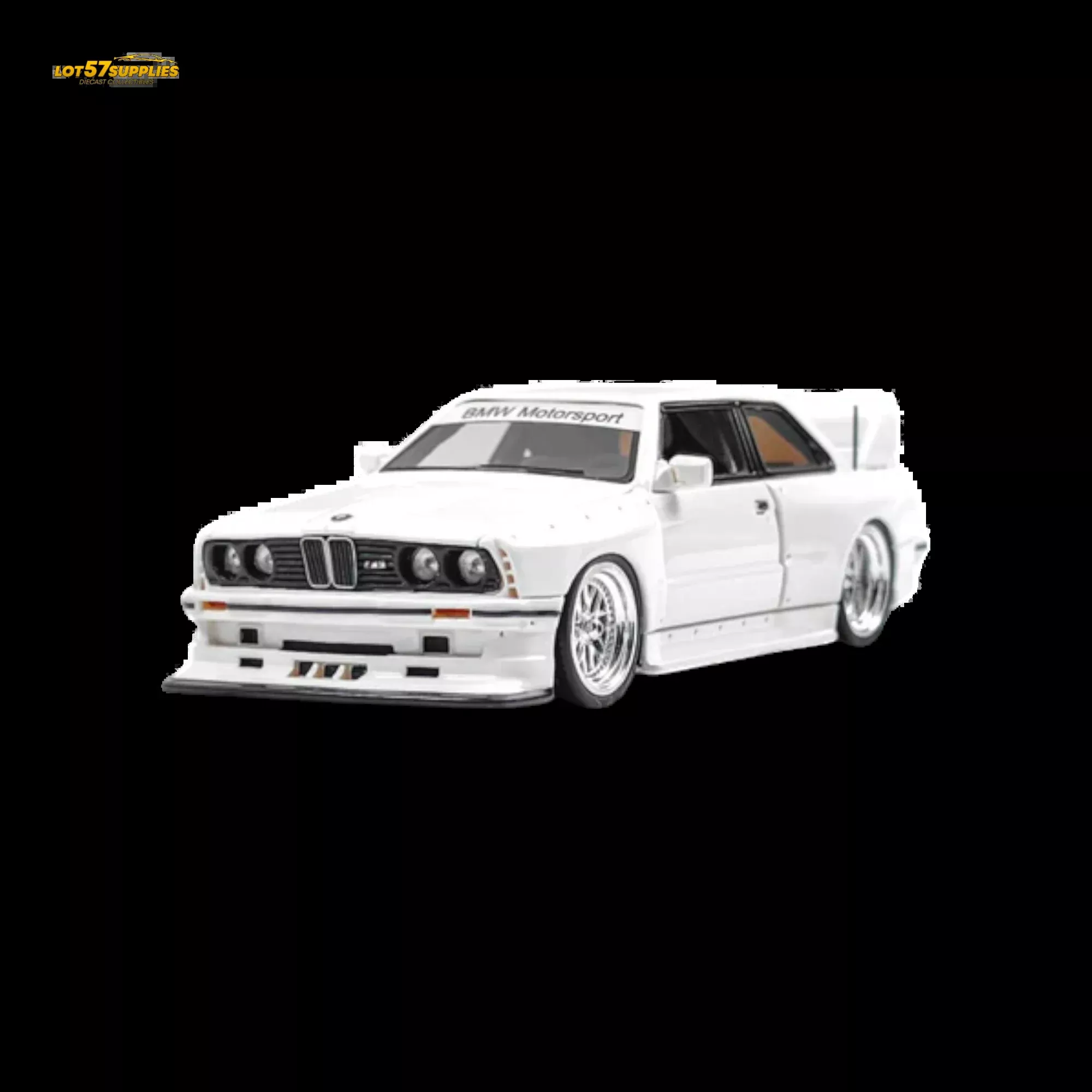 NA BMW E30 Wide-Body White 1:64