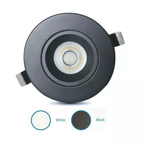 ORTECH SLIM4DGR-5CCTBK, 4" Designer Regressed/Deep Gimbal LED Fixture with Driver Included, 5CCT (2700K to 5000K), 12W, 900LM, Dimmable, Black Trim