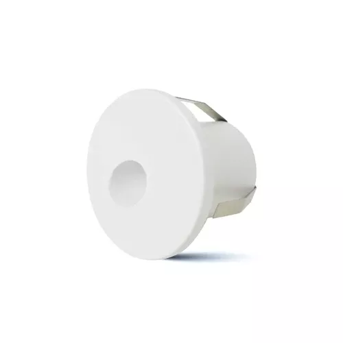 ORTECH STR1W-WH, 2'' Round LED Step Light, 12VDC, 1W, 20LM, 3000K/5000K, 60º Beam Angle, 80CRI, White