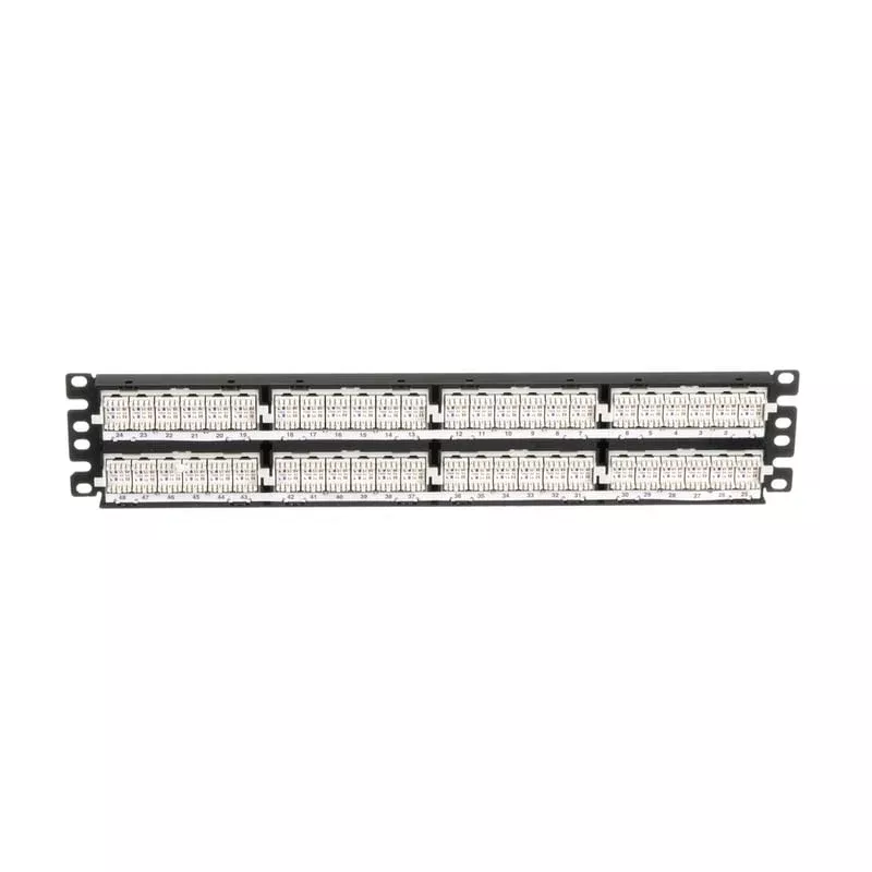 Patch Panel, Cat 6, 48 Port, 2 Unit Height, 19″ Width By Panduit NK6PPG48Y
