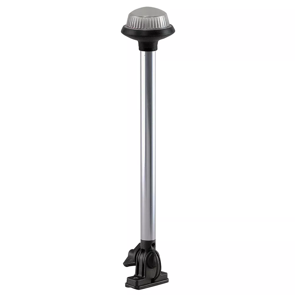 Perko Fold Down All-Round Frosted Globe Pole Light - Vertical Mount - White [1637DP0CHR]