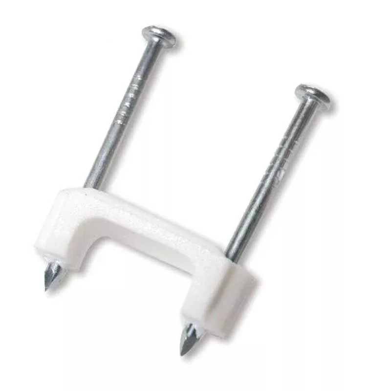 Plastic Insulated Cable Staples, 1/2″, 500/Bag By Ideal BPS2-5