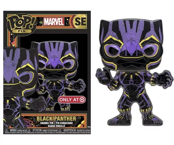 Pop! Pin Black Panther (Black Light, Marvel) SE – Target Exclusive