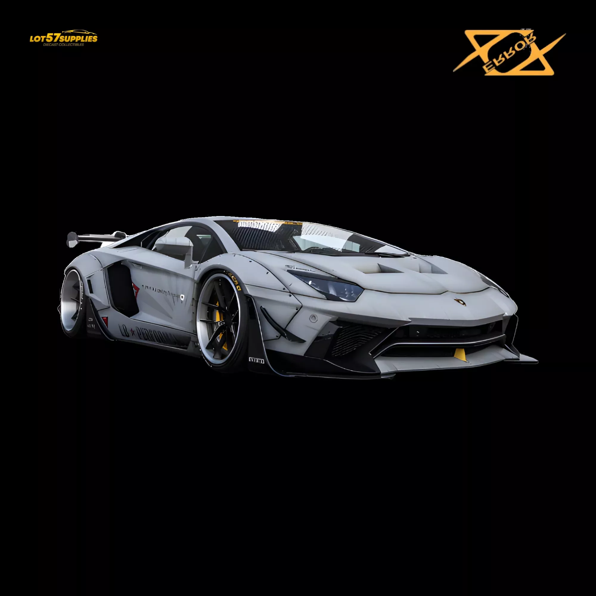 (Pre-Order) 404ERROR Lamborghini Aventador LBWK 2.0 Fighter Gray 1:64