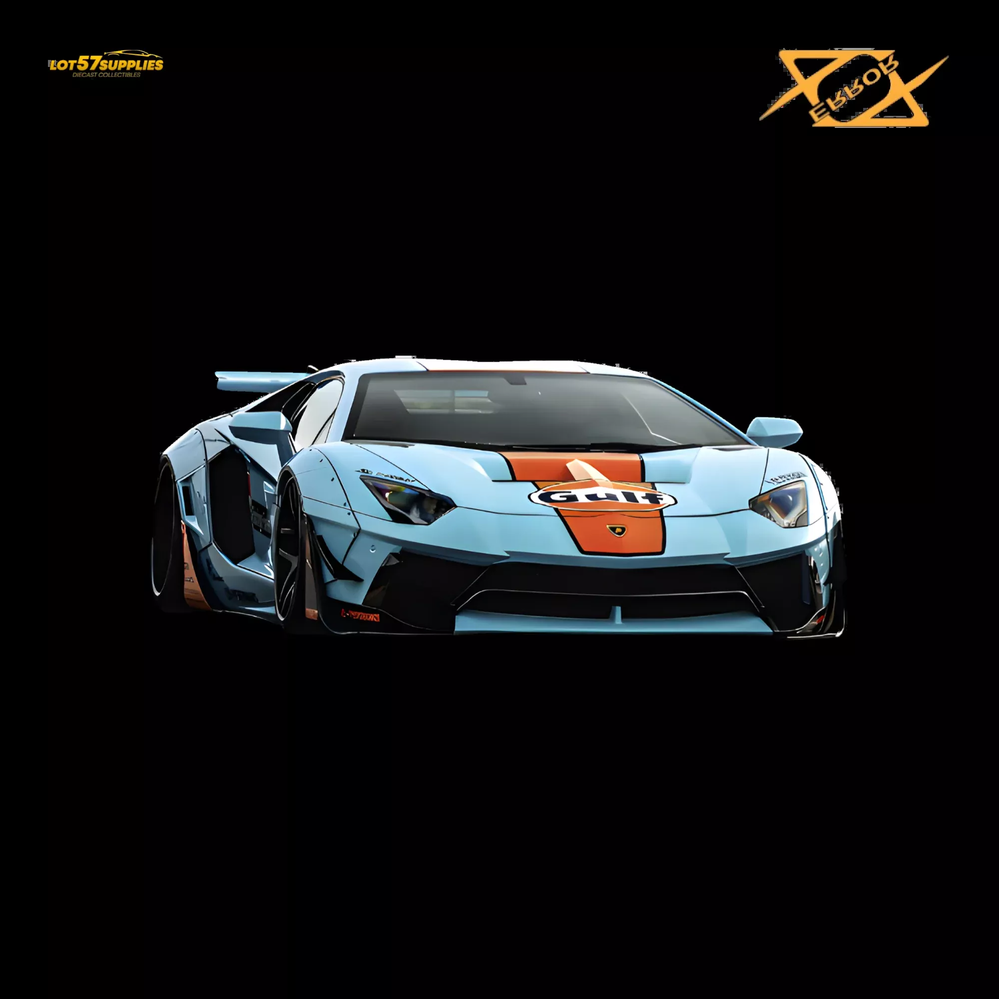 (Pre-Order) 404ERROR Lamborghini Aventador LBWK 2.0 Gulf 1:64