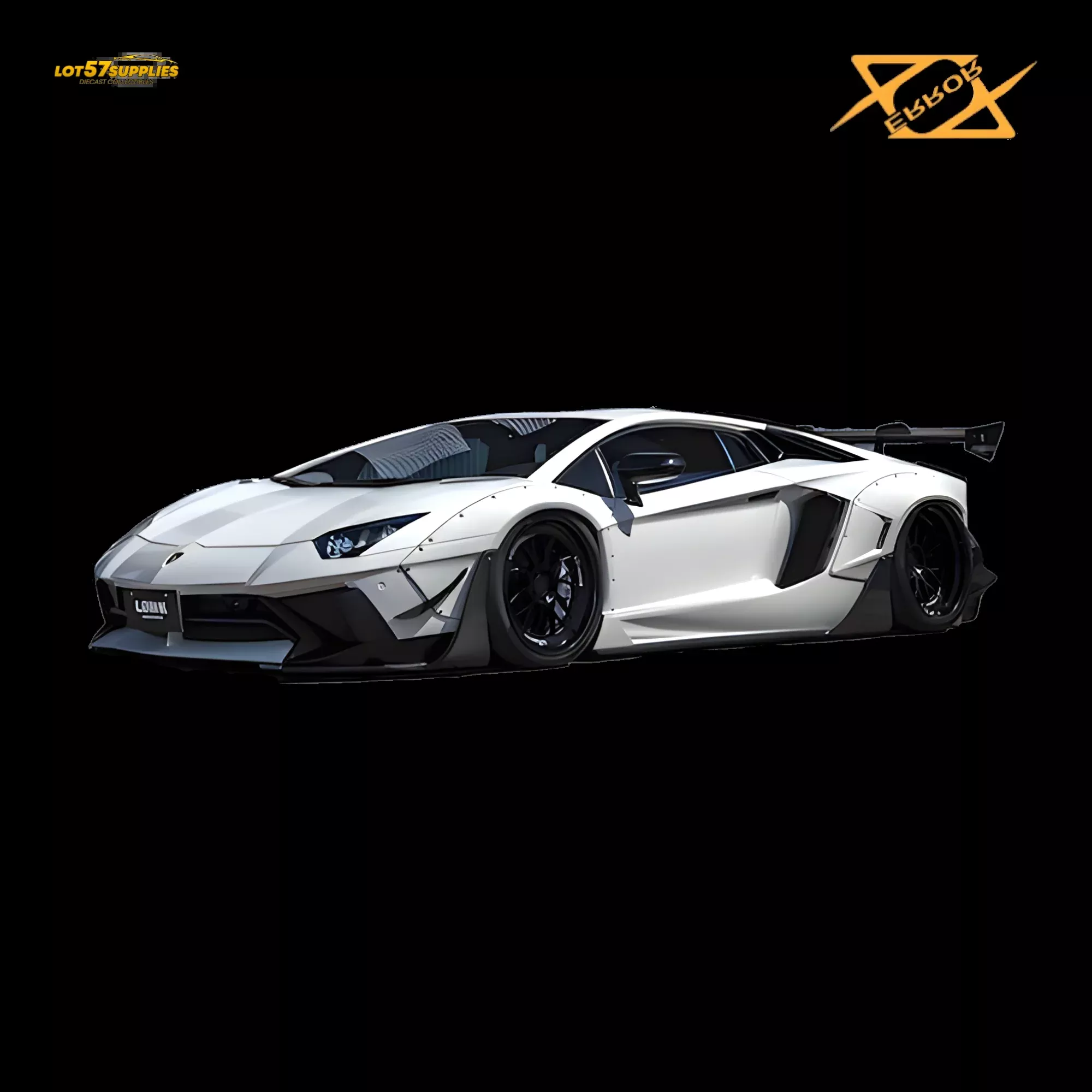 (Pre-Order) 404ERROR Lamborghini Aventador LBWK 2.0 White 1:64