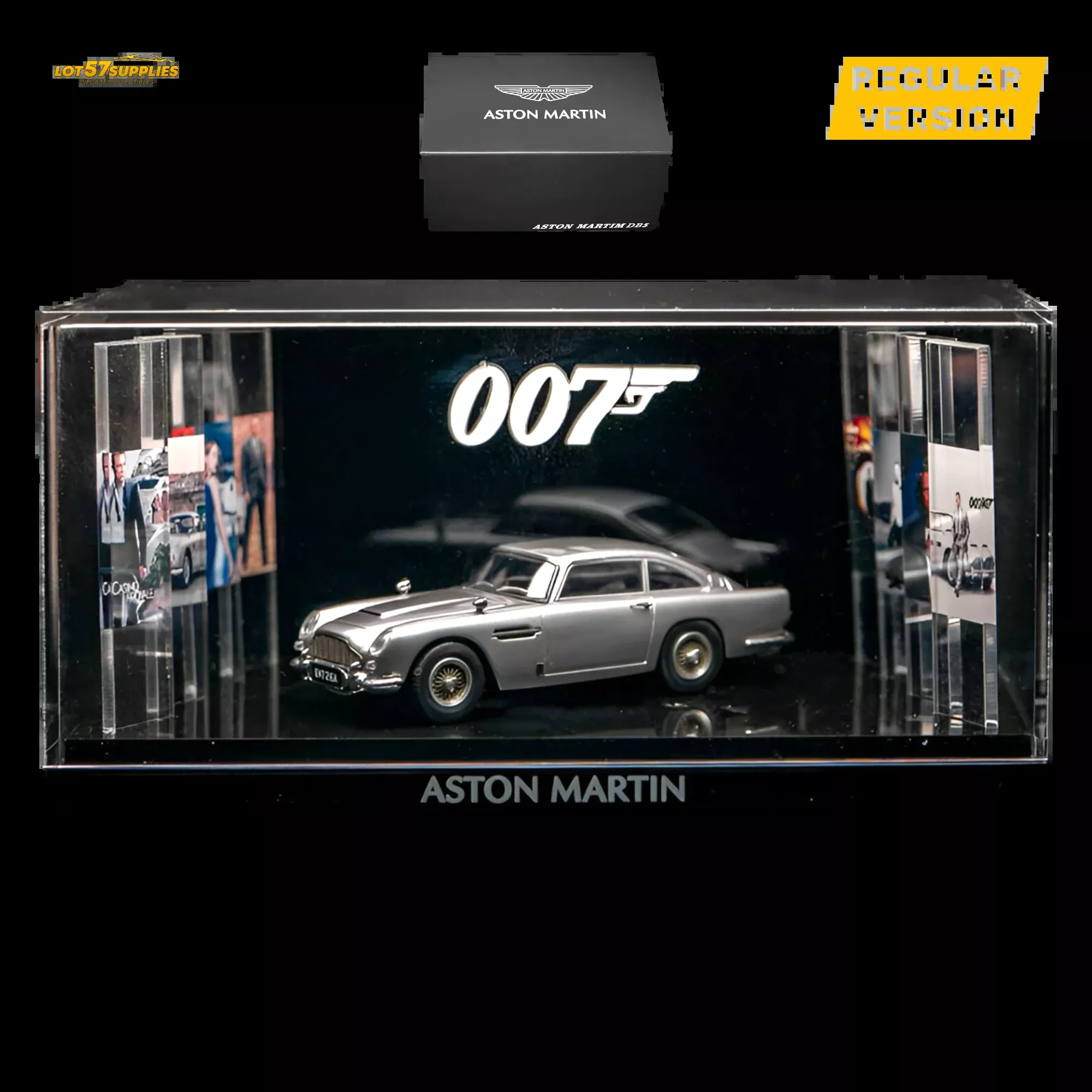 (Pre-Order) Aston Martin DB5 High Gloss Silver 1:64