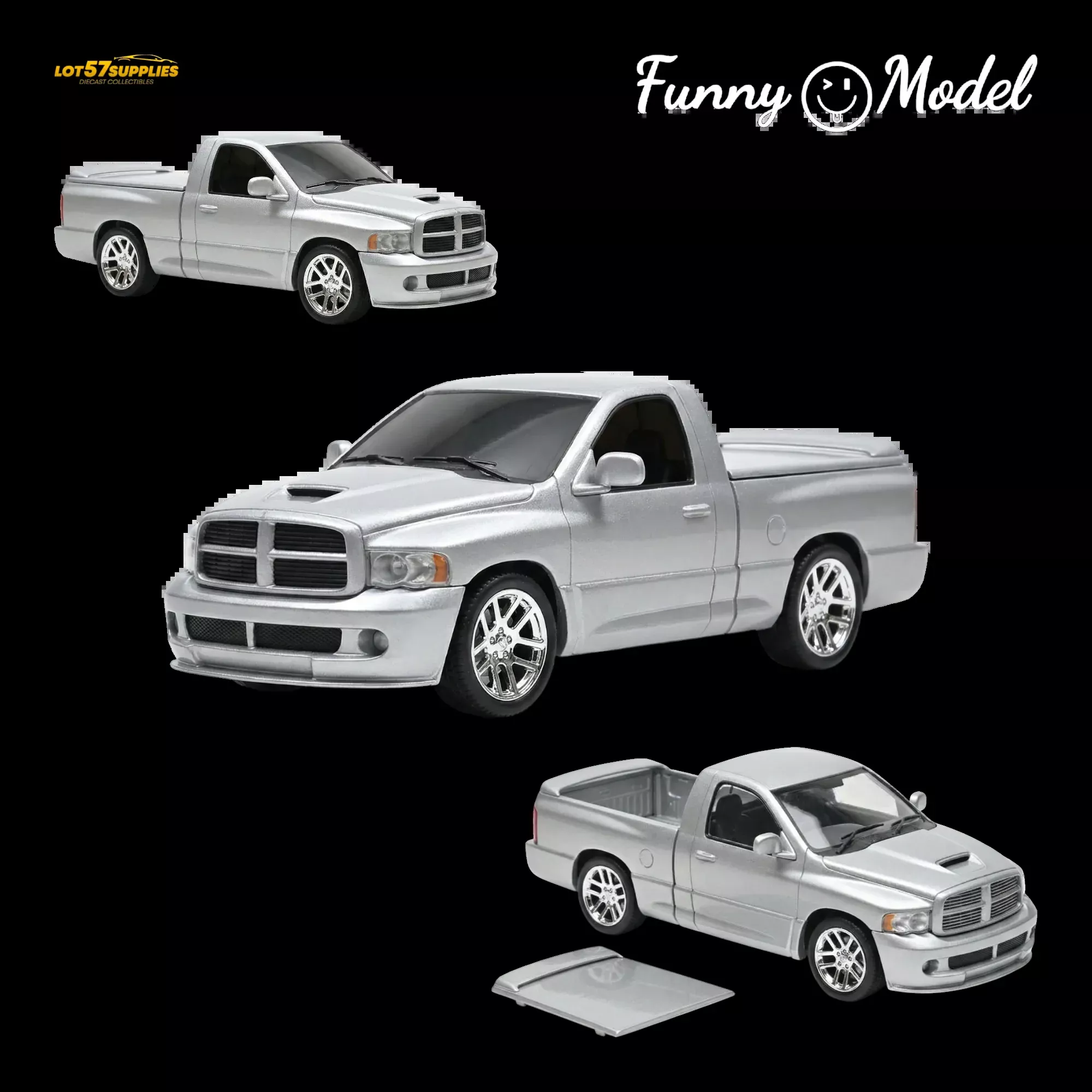 (Pre-Order) Funny Model Dodge RAM SRT-10 Silver 1:64