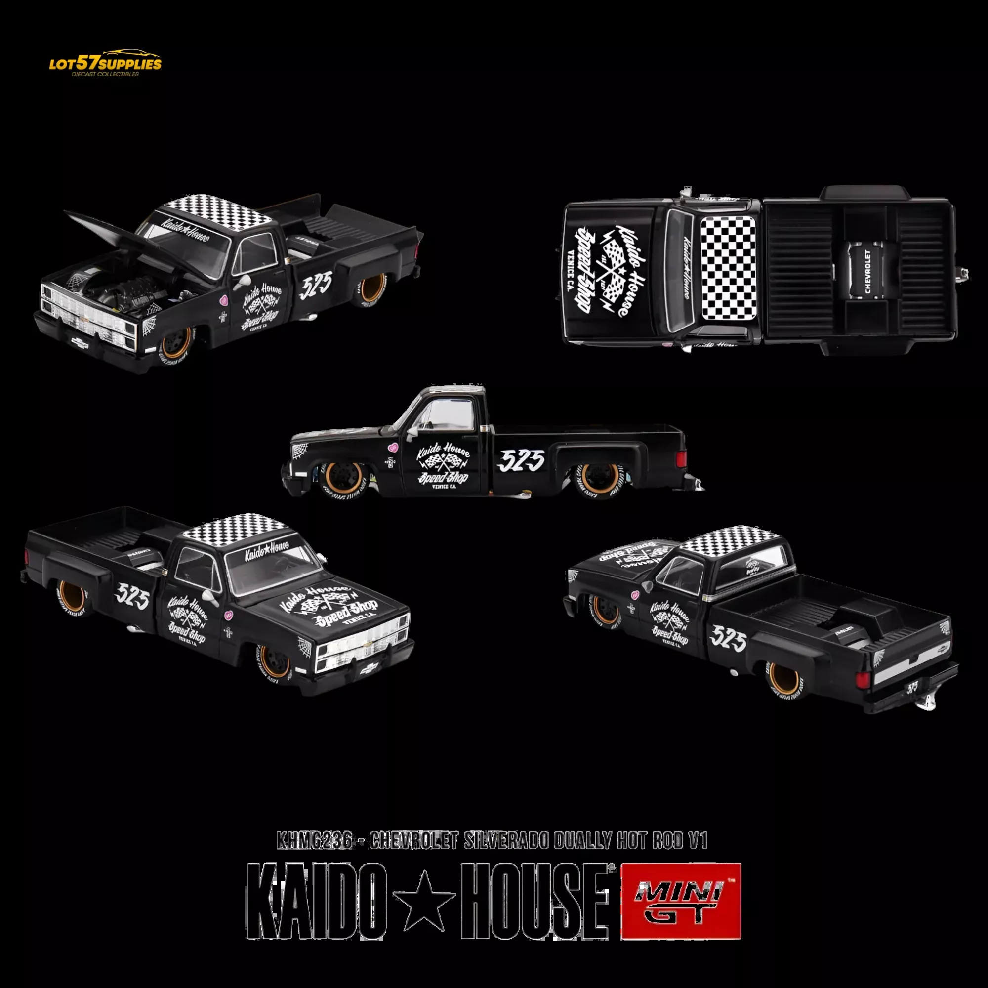 (Pre-Order) KAIDO Chevrolet Silverado Dually Hot Rod V1 1:64