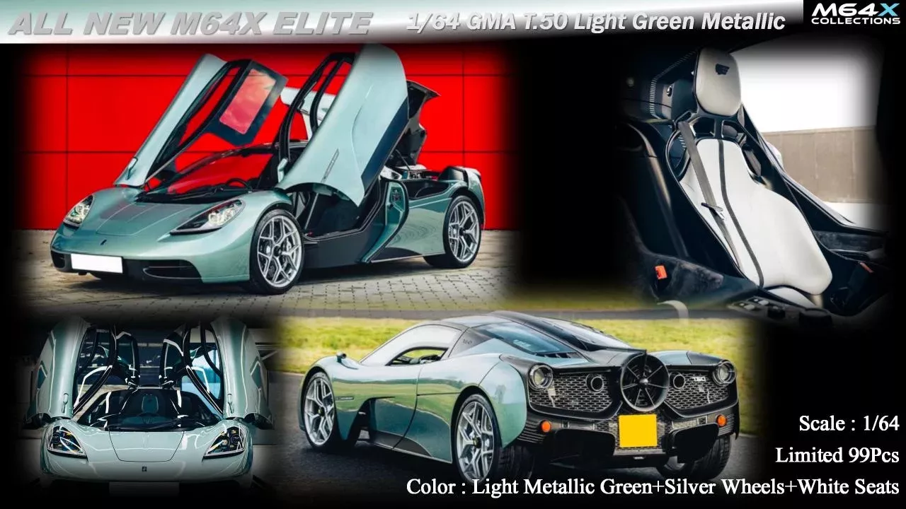 (Pre-Order) M64X GMA T.50 Light Green Metallic 1:64
