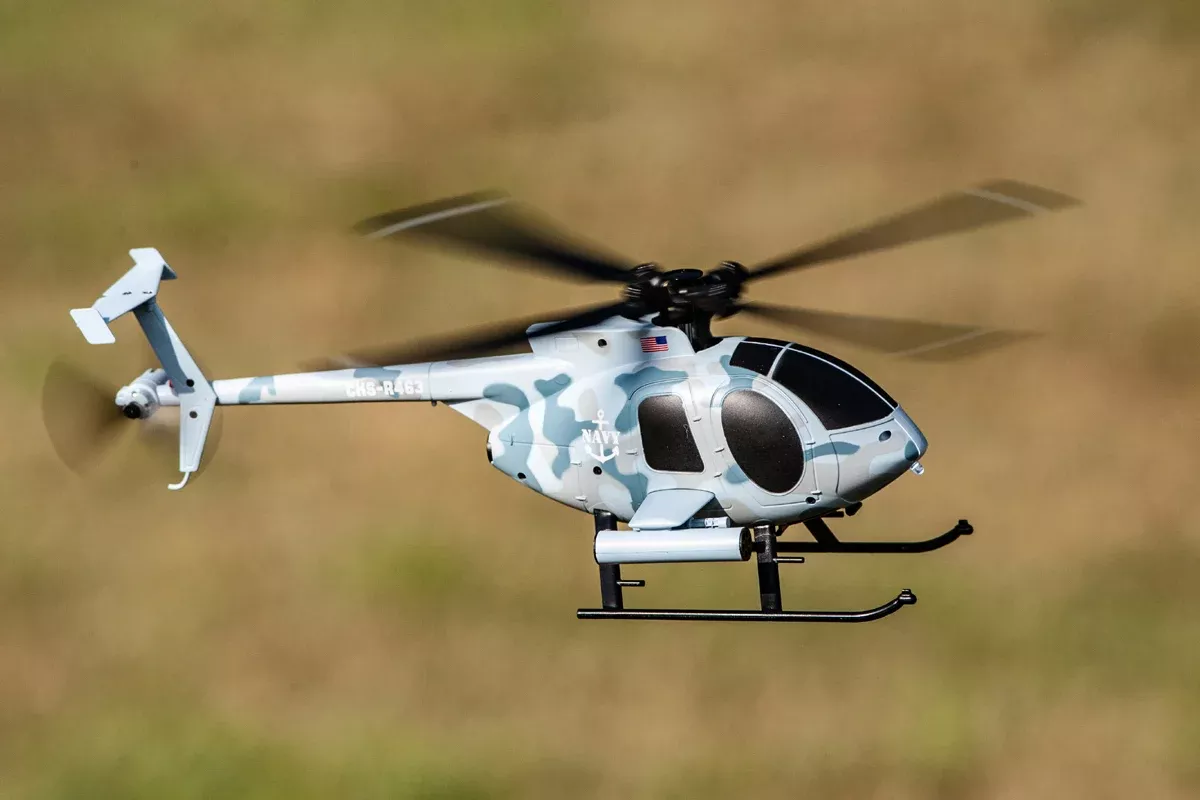 Rage R/C RGR6102 Hero-Copter Military, 4-Blade RTF Heli; Navy