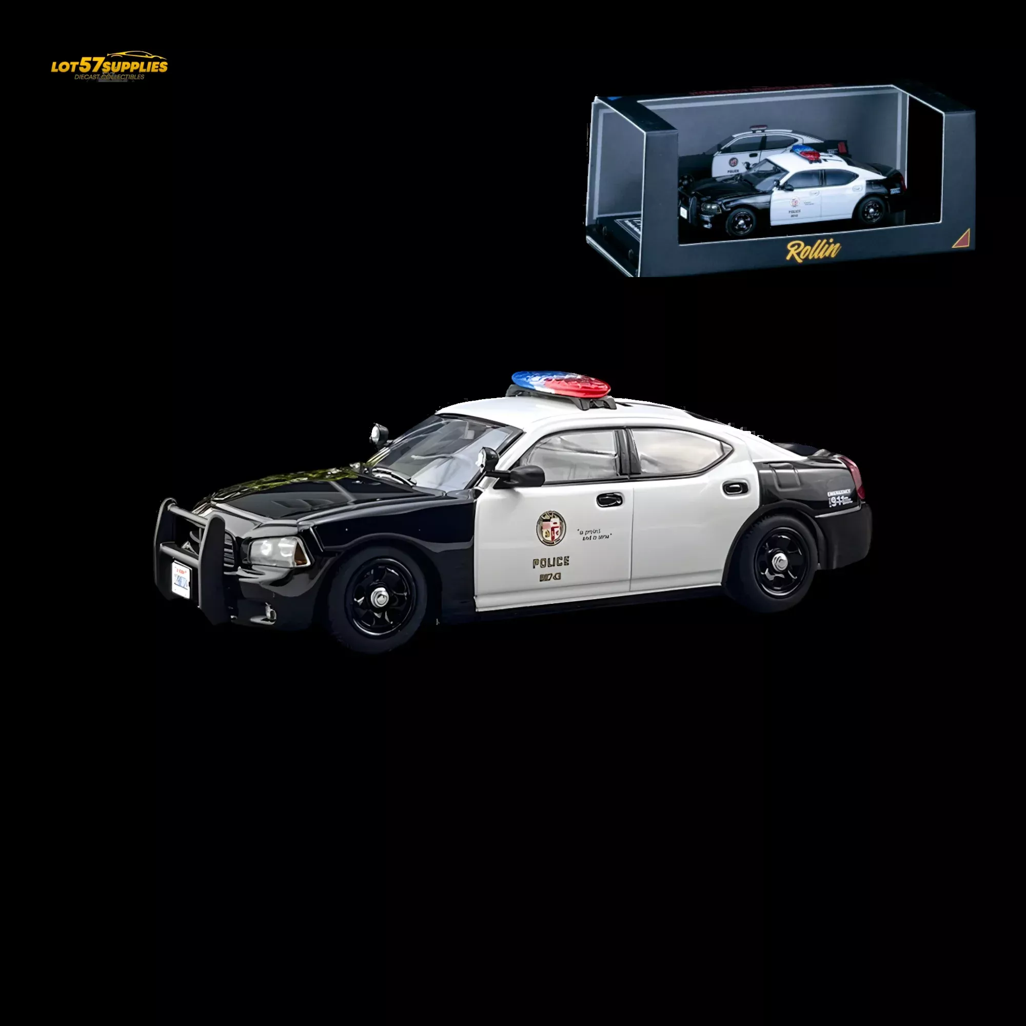 Rollin Dodge Charger 06 LAPD 1:64