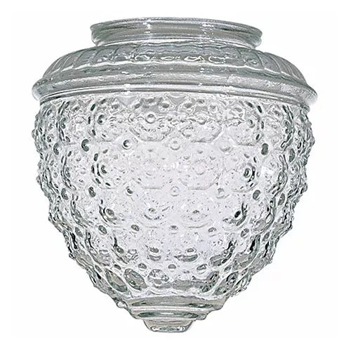 Satco 50-112, 6X3 1/4 PINEAPPLE GLASS, Pineapple Glass Shade, Clear Finish, 5-1/2" Diameter, 3-1/4'' Fitter