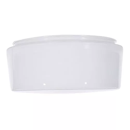Satco 50-335, 8" WHT DRUM GLASS, Sprayed Inside White, 8 11/16'' Diameter, 4'' Height, 7.875'' Fitter