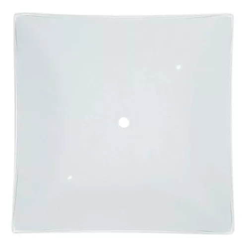 Satco 50-375, 14" SQUARE WHITE, 14" Square Glass Lamp Shade, White Finish