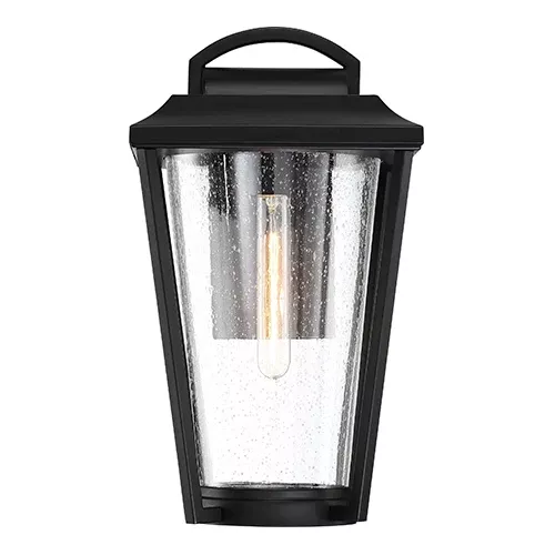 Satco 60-6511, LAKEVIEW 1 LT MEDIUM LANTERN, 60W, 120V, Medium Base, Clear Seed Glass, Aged Bronze Finish