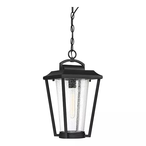 Satco 60-6514, LAKEVIEW 1 LT HANGING LANTERN, 60W, 120V, Medium Base, Clear Seed Glass, Aged Bronze Finish