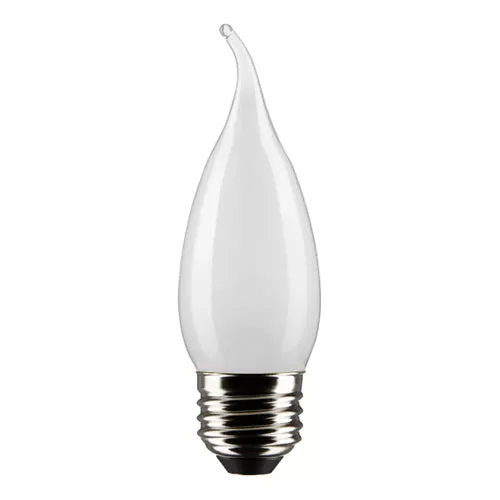 Satco S21888, 5.5CA10/LED/950/FR/120V/E26/2C, CA10 LED Filament, 5.5W, 120V, 5000K Natural Light, 500 Lumens, Medium E26 Base, Frost Finish
