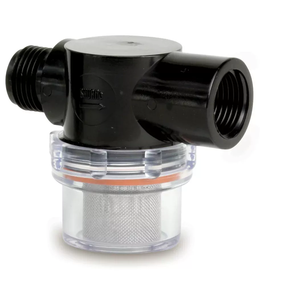 Shurflo by Pentair Twist-On Water Strainer – 1/2″ Pipe Inlet – Clear Bowl [255-313]