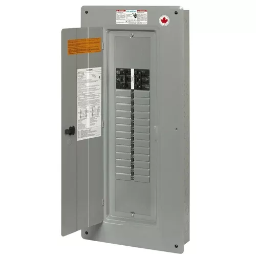 Siemens EQG2630D, EQG Series Generator Panel with Door, 26 Circuits, 30A, 1 Phase, 3-Wire, 120/240V, 3 Poles, Type 1, Aluminium, Grey
