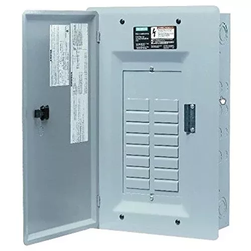 Siemens EQL16125DC, EQL Series Main Lug Load Center with Door, 16 Circuits, 125A, 1 Phase 3-Wire, 120/240V, Type 1, Copper, Grey