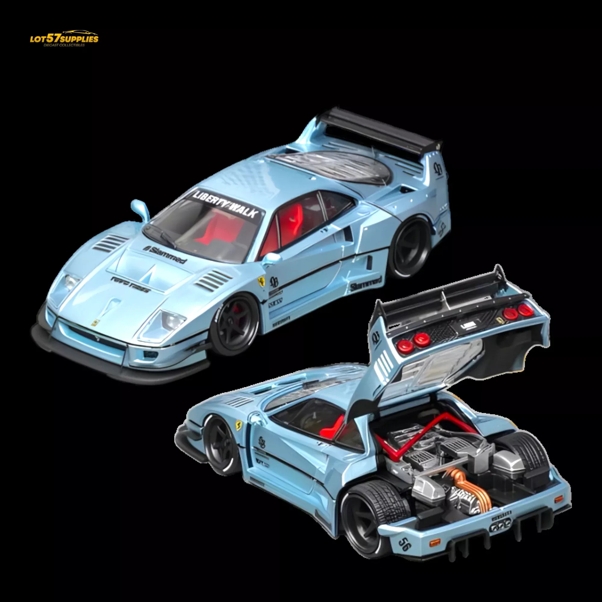 Star Model Ferrari F40 LB-Works WideBody Ice Blue 1:64