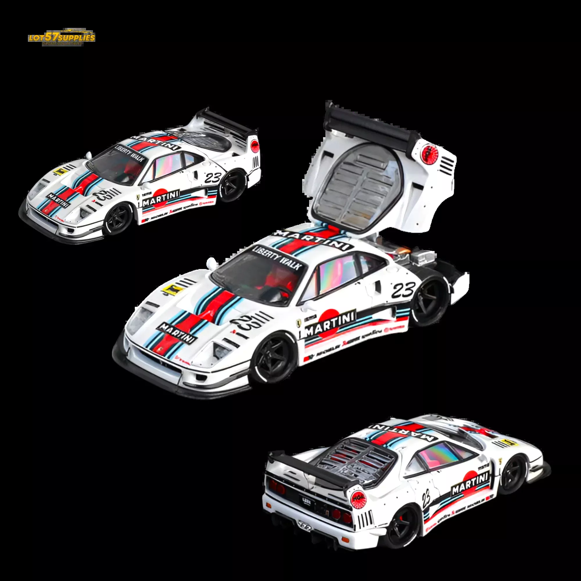 Star Models Ferrari F40 LB-Works Martini 23# 1:64