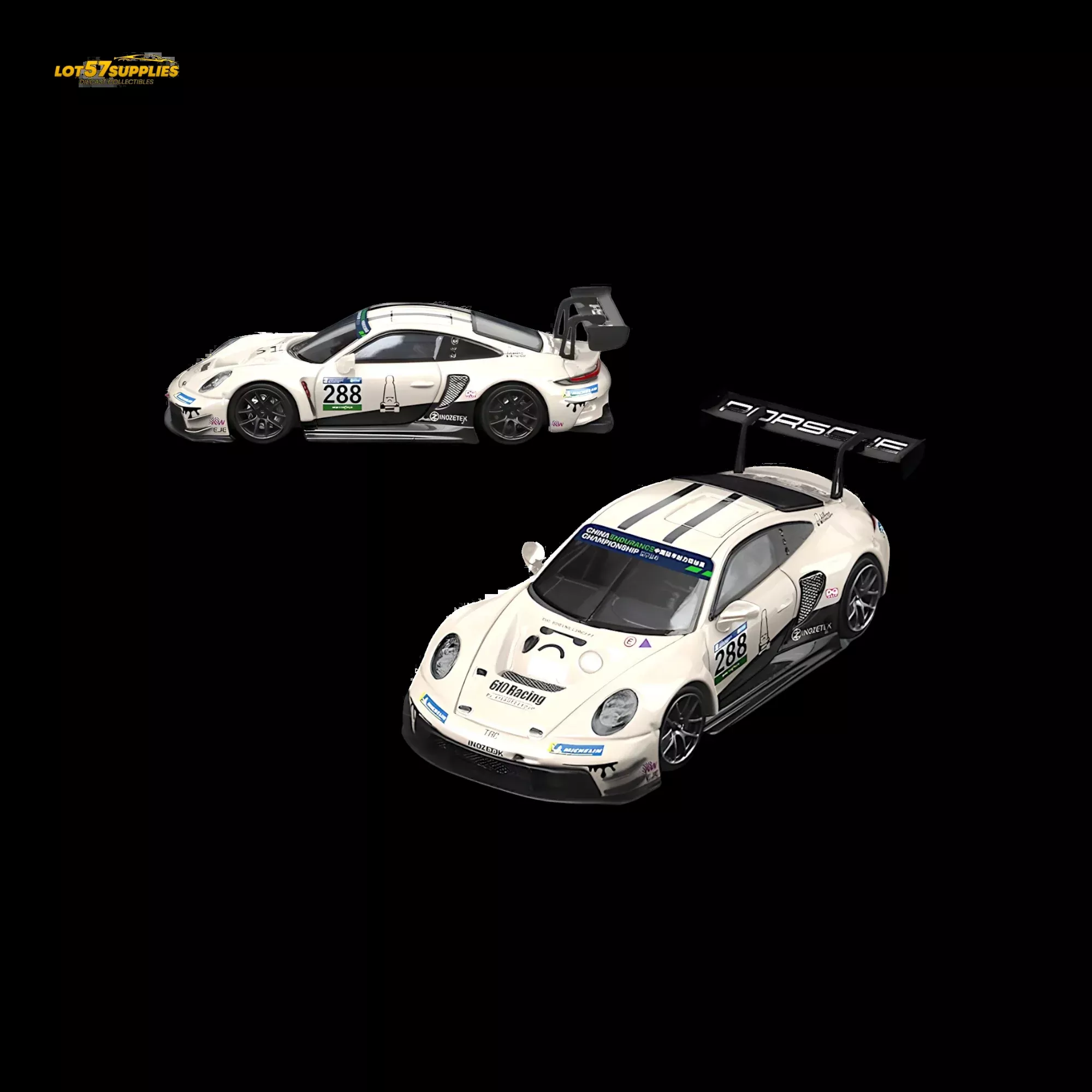 Star Race Porsche 911 GT3 Racing Milky White 1:64
