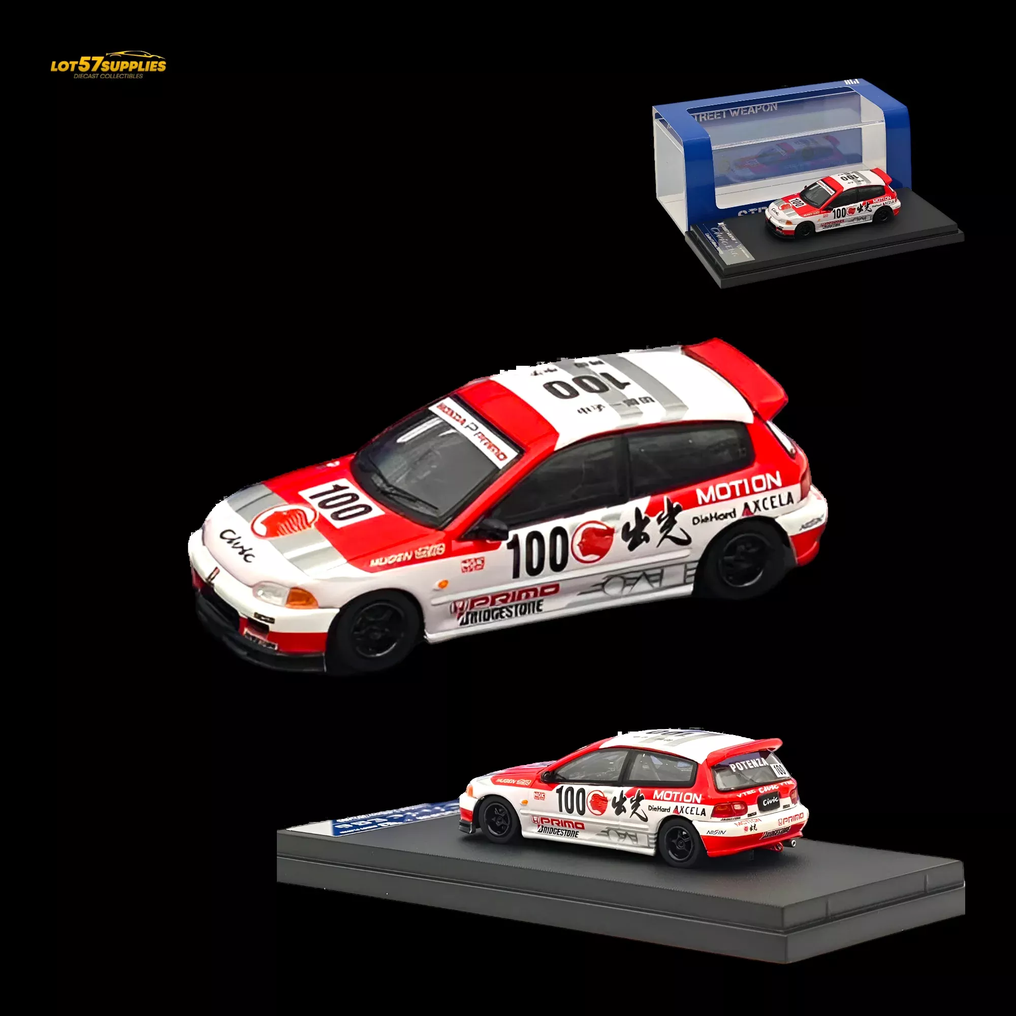 Street Weapon Honda Civic EG6 Idemitsu Street Edition 1:64