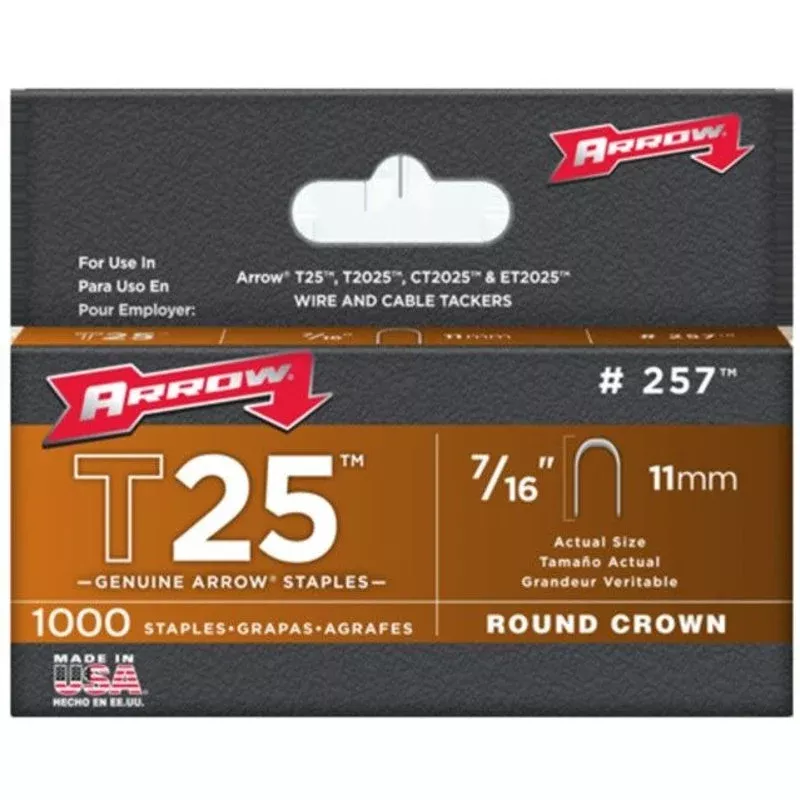 T25 Round Crown Staple By Arrow 257
