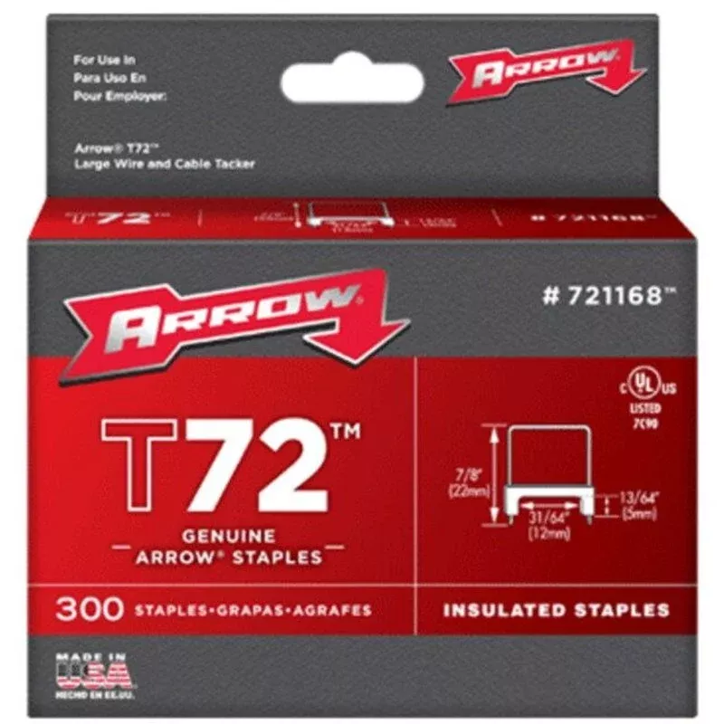 T72 Insulated Staple By Arrow 721168
