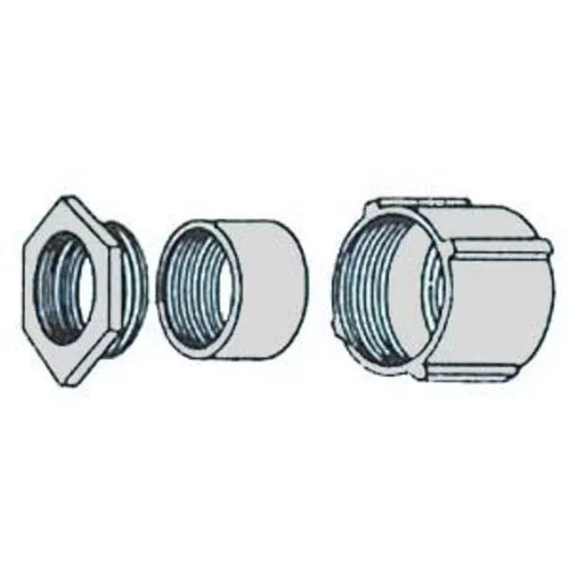 Three-Piece Coupling, 2-1/2", Threaded, Malleable Iron/Zinc By Appleton EC250