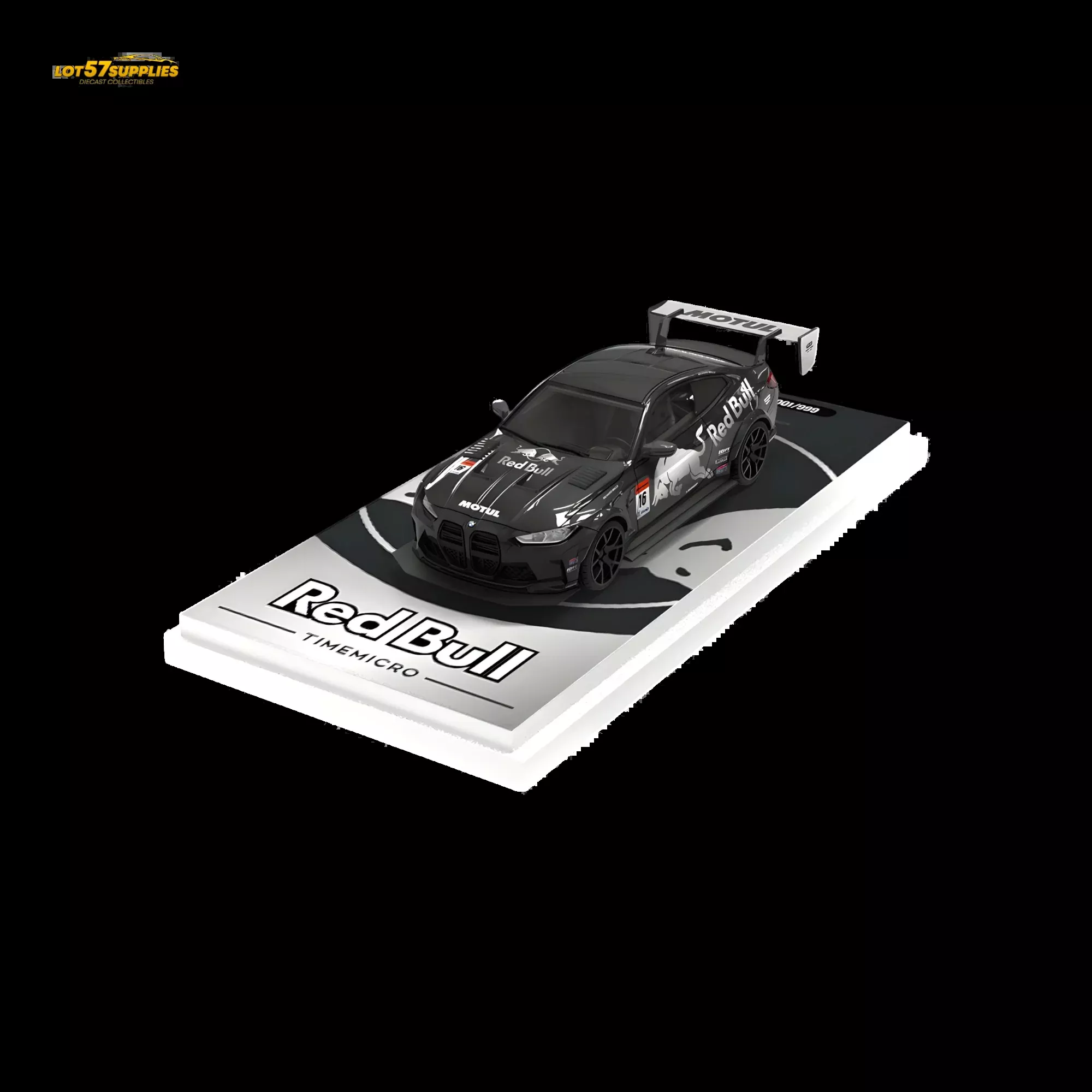 TimeMicro BMW M4 Modified Widebody Silver Red Bull Ordinary 1:64