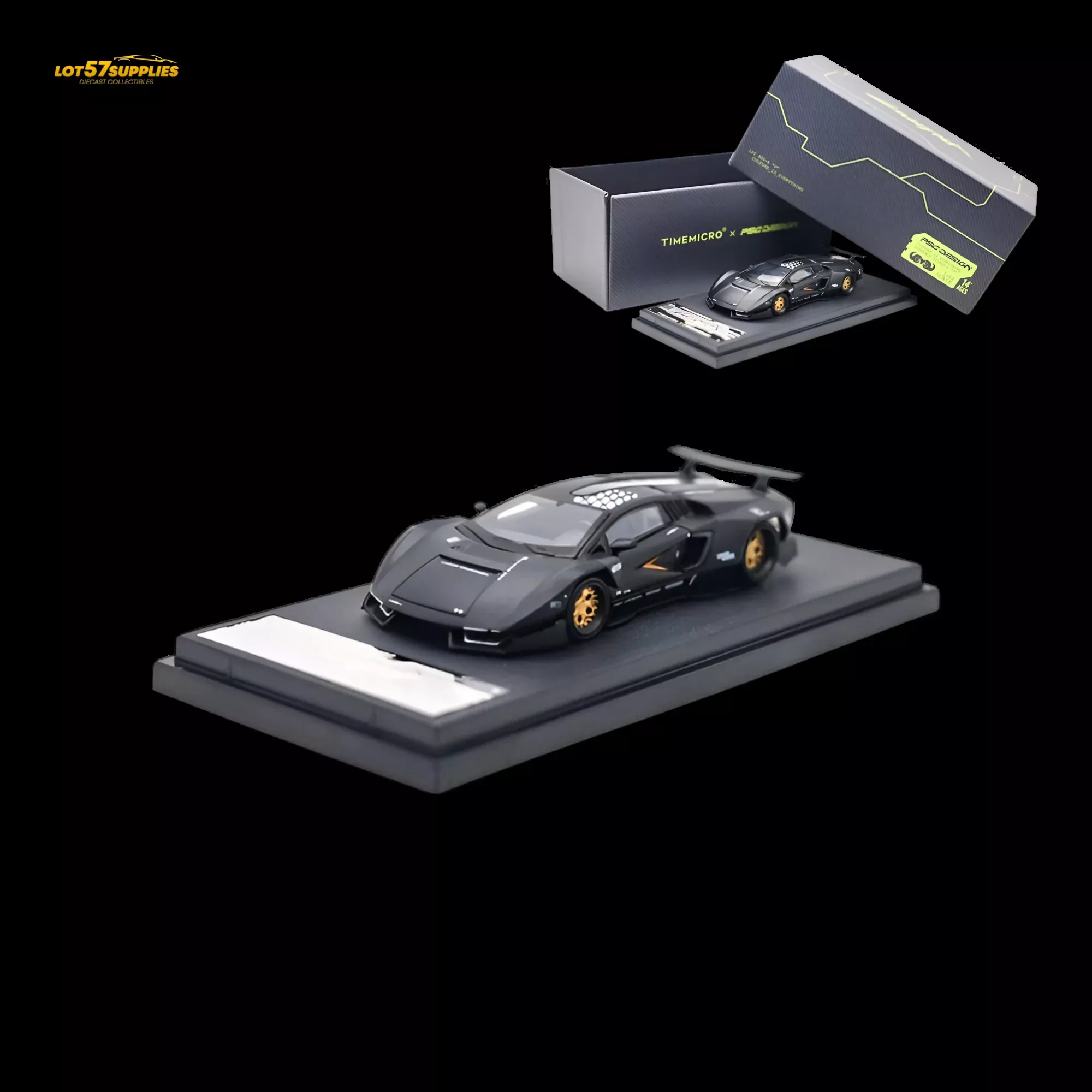 TimeMicro Countach Black 1:64