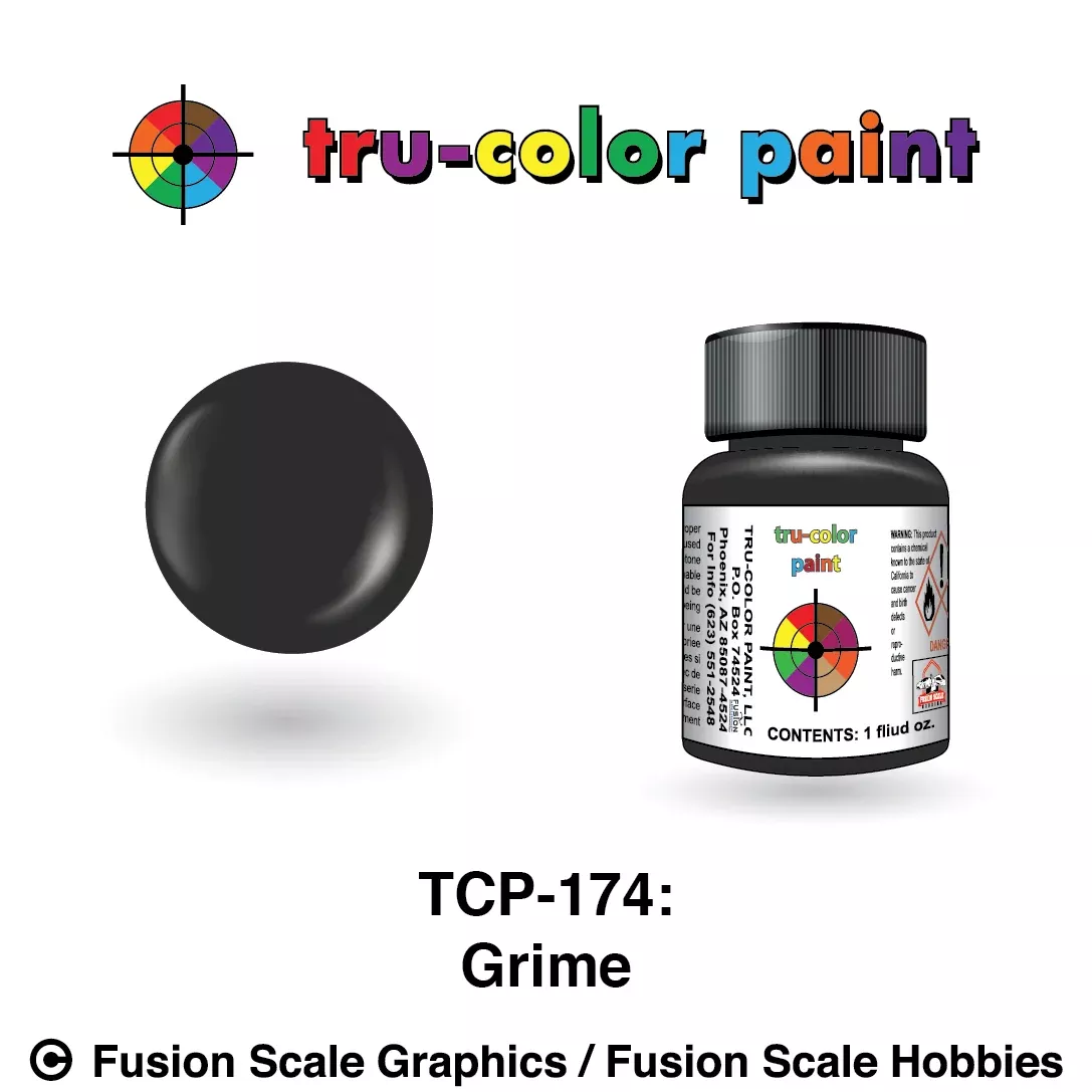 Tru Color Paint Flat Grime 1oz - 174