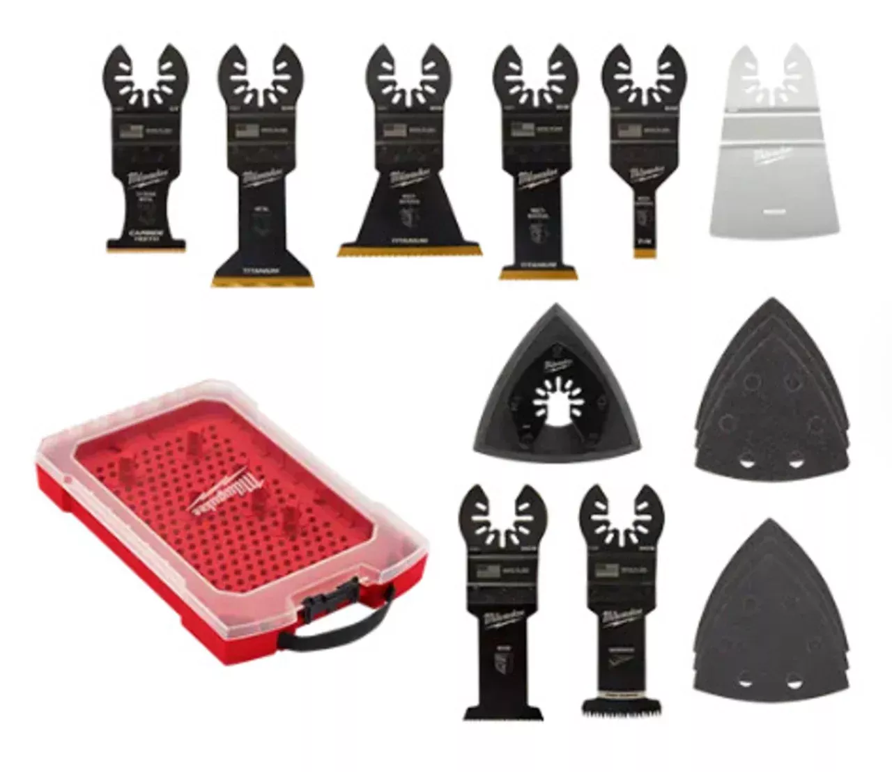 Universal Fit OPEN-LOK™ 15PC Oscillating Multi-Tool Blade Kit w/ Modular Case By Milwaukee 49-10-9114