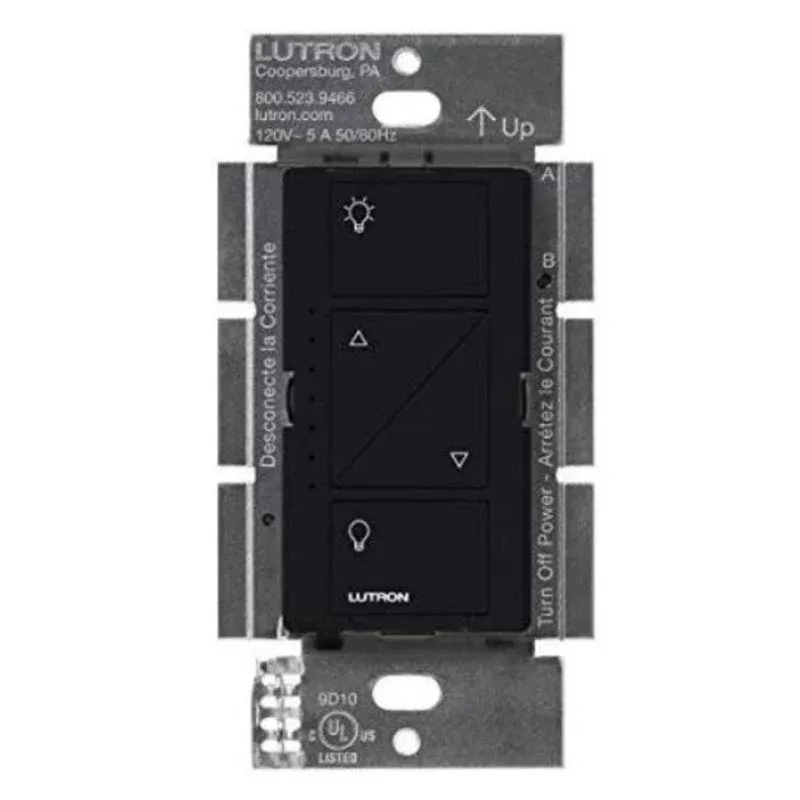 Wallbox RF Dimmer, 600W, Black By Lutron PD-6WCL-BL