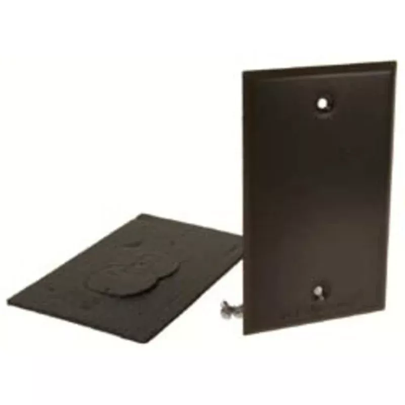 Weatherproof Cover, 1-Gang, Blank, Aluminum, Bronze By Hubbell-Raco 5173-7