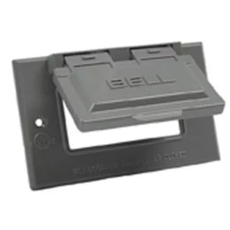 Weatherproof Cover, 1-Gang, GFCI, Horizontal, Aluminum By Hubbell-Raco 5101-0